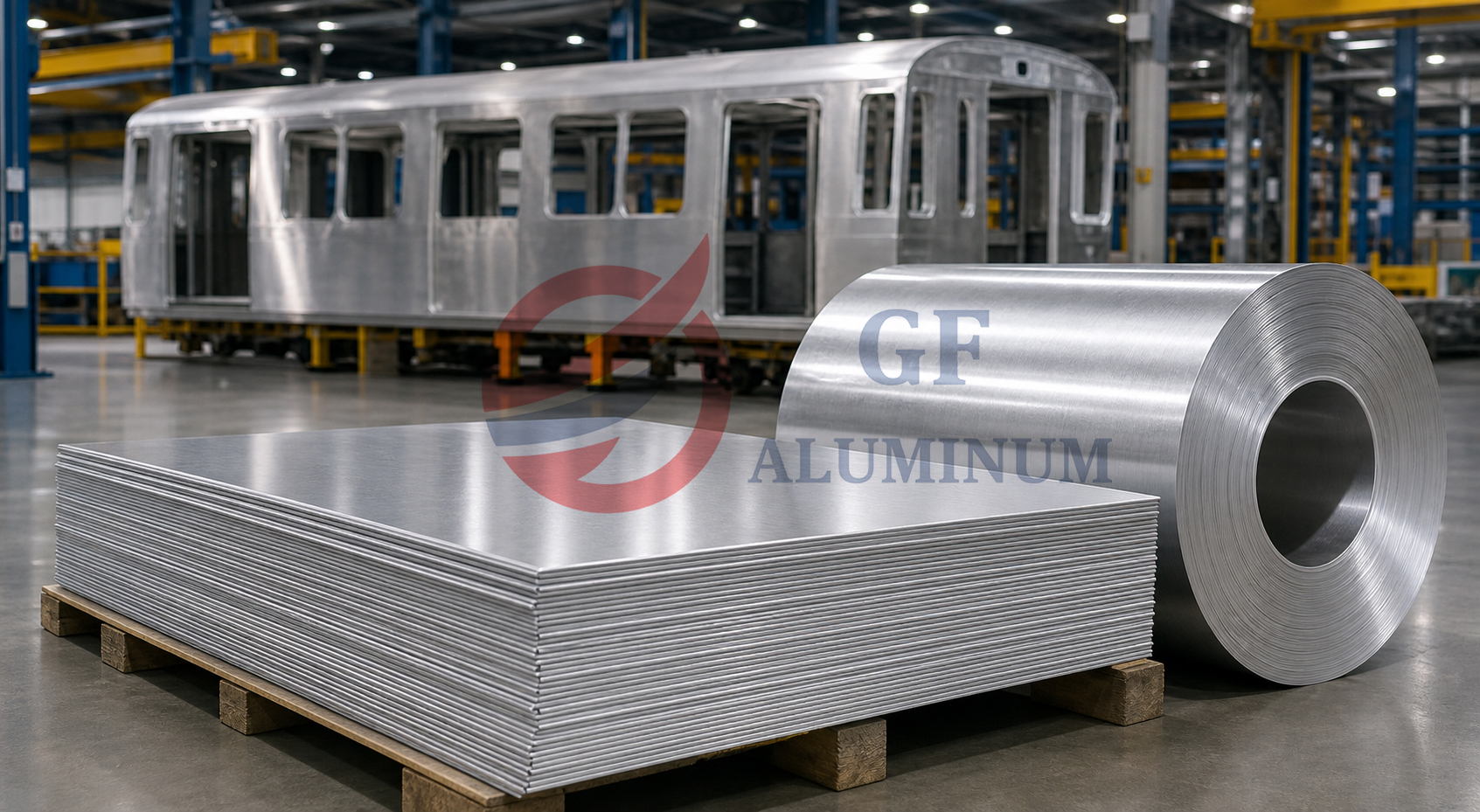 Aluminum transportation rail transit sheet and coil materials
