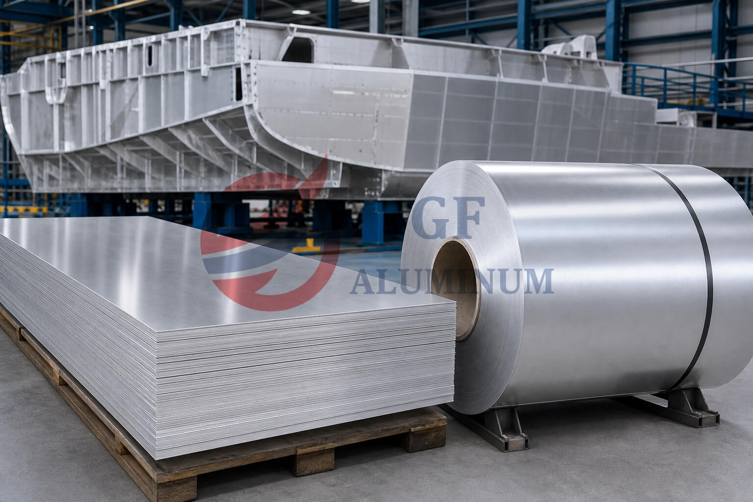 Shipbuilding aluminum sheet forming and processing
